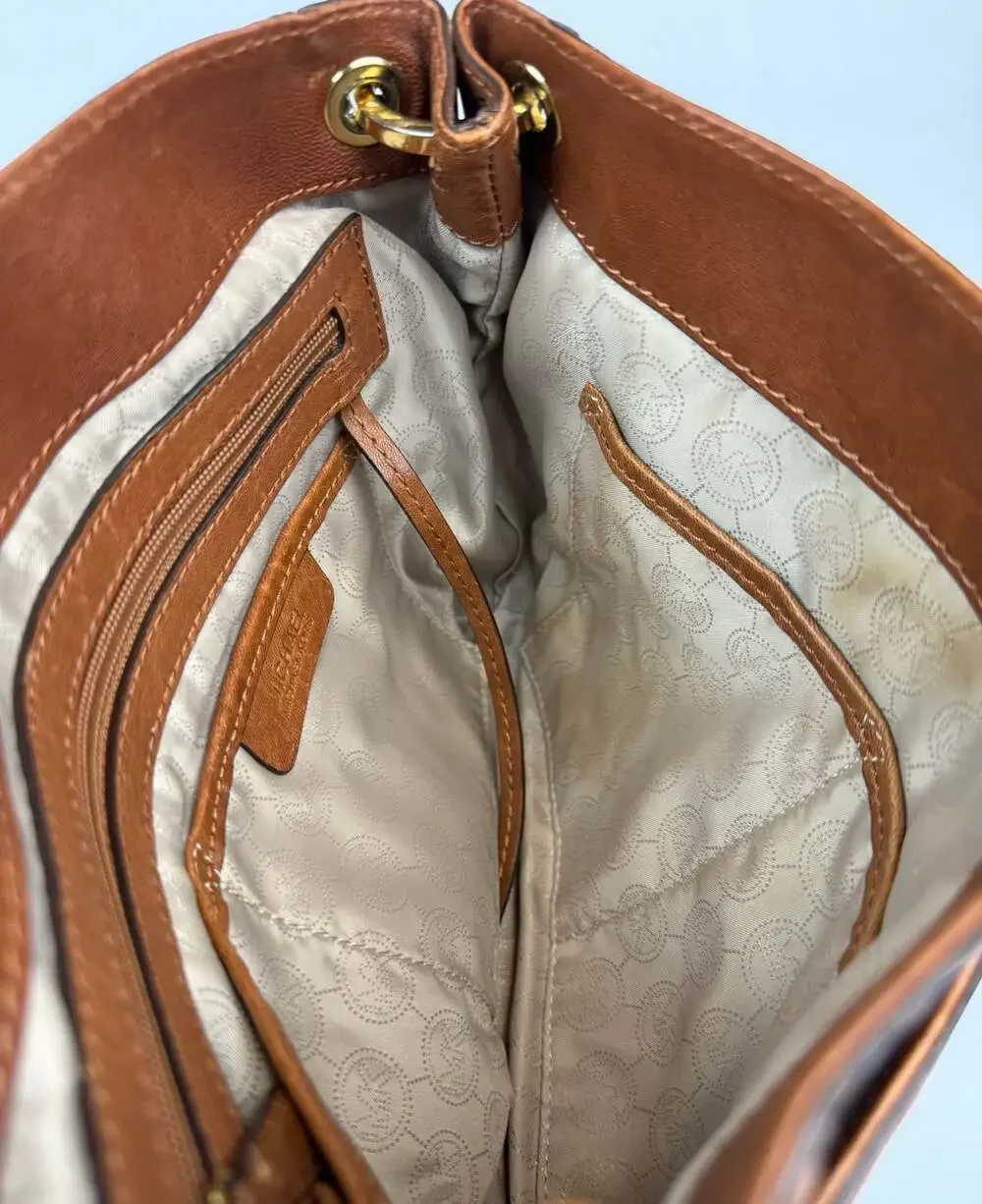 Michael Kors Stanthorpe Convertible Brown Leather Shoulder/Crossbody Bag